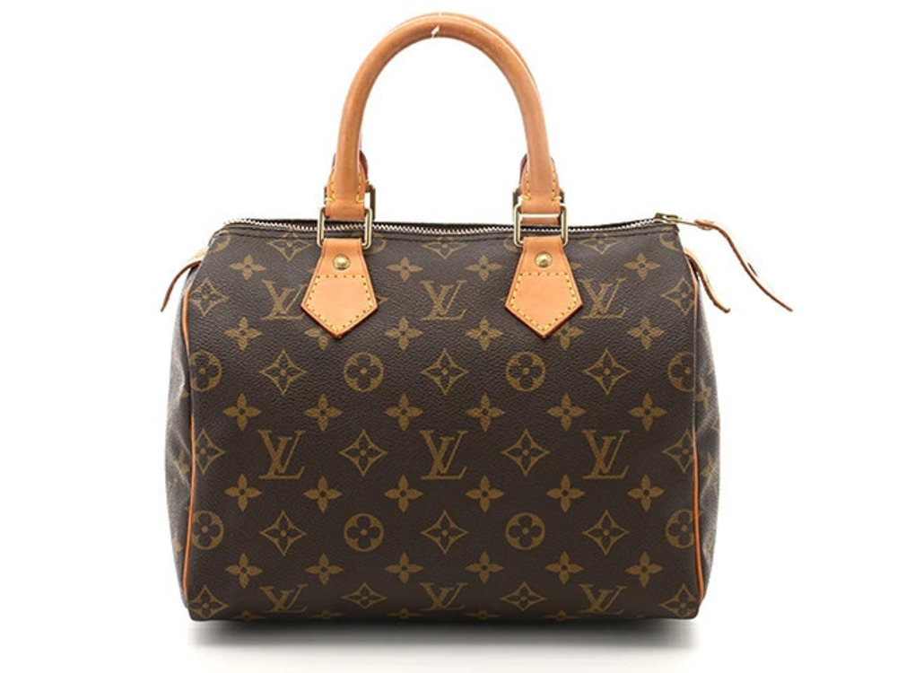 LOUIS VUITTON Bag Speedy Handbag Monogram Leather Brown